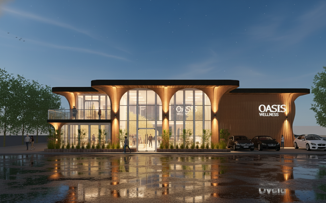 Exterior Rendering - Medical Center Canopy & Entrance